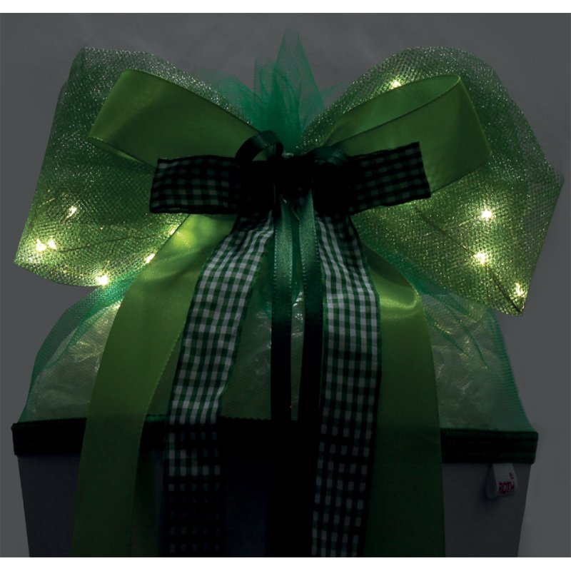 ROTH LED school cone bow Green Lights, dark green/light green, 230×500 mm