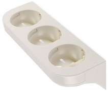 HYGOSTAR wandhouder voor pompdispensers, 3-voudig, wit, kunststof