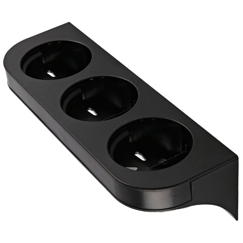 HYGOSTAR porte-distributeur mural pour flacons pompe, triple, noir, plastique