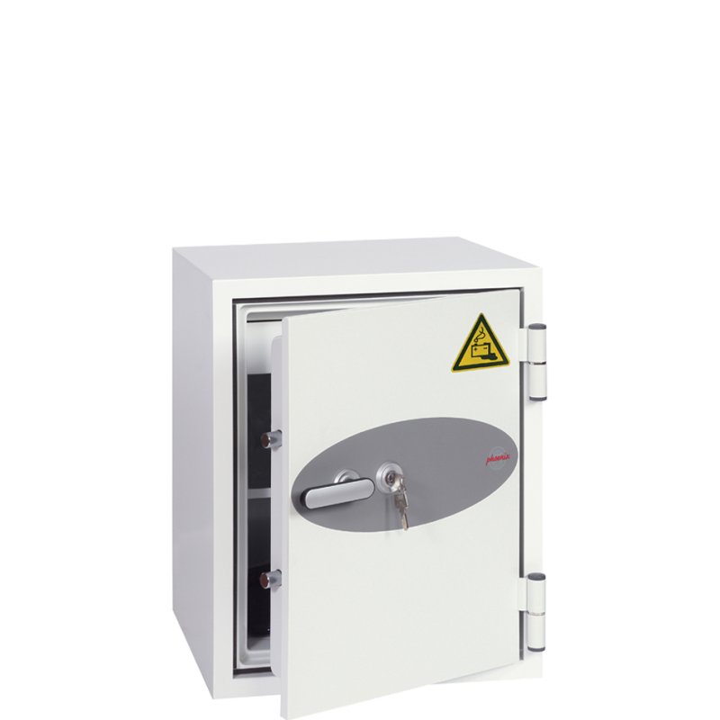 Phoenix coffre-fort pour batteries BATTERY FIGHTER BS0444K, blanc, 163 litres, serrure à clé