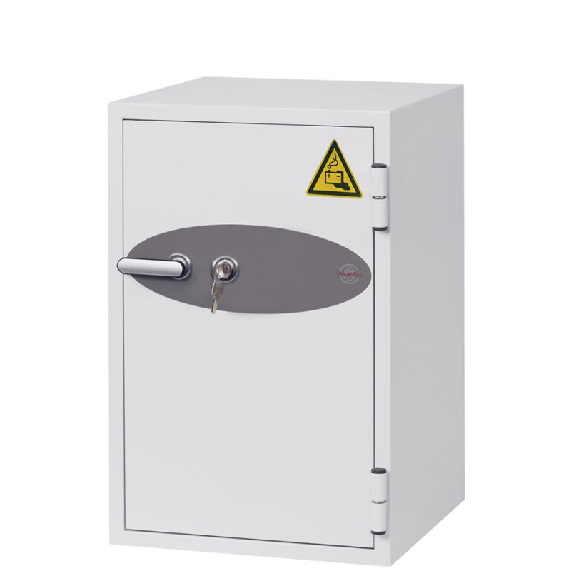 Phoenix coffre-fort pour batteries BATTERY FIGHTER BS0444K, blanc, 163 litres, serrure à clé