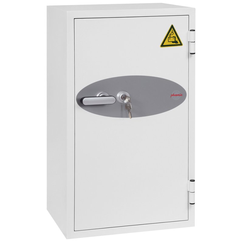 Phoenix coffre-fort pour batteries BATTERY FIGHTER BS0444K, blanc, 163 litres, serrure à clé