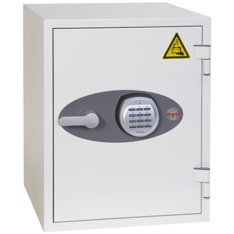 phoenix coffre-fort à batteries BATTERY TITAN BS1281E, blanc, serrure électronique, 19 litres