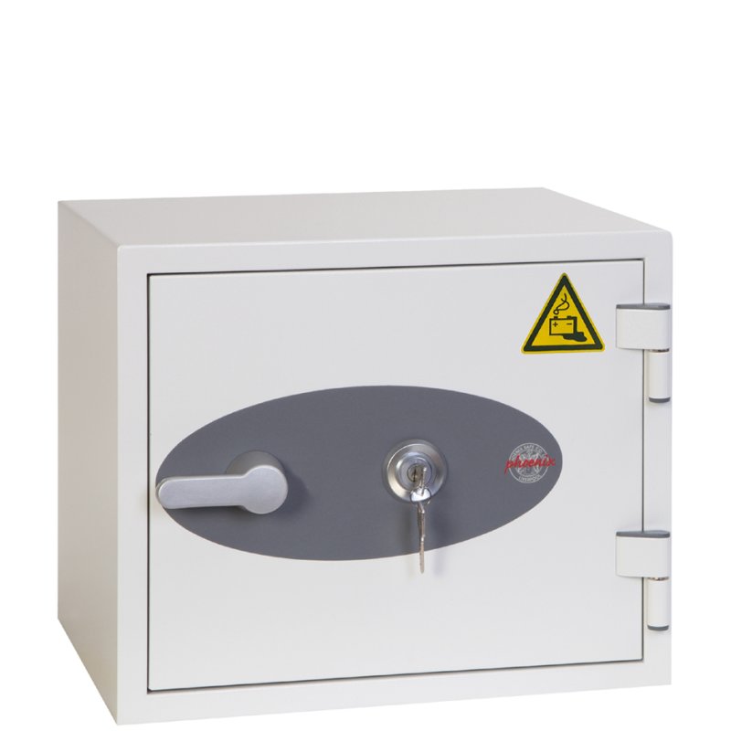 phoenix coffre-fort à batteries BATTERY TITAN BS1282K, blanc, 25 litres, serrure à clé