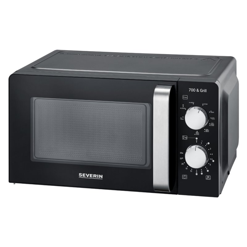 SEVERIN micro-ondes MW 7781, fonction grill, 700W, noir/argent