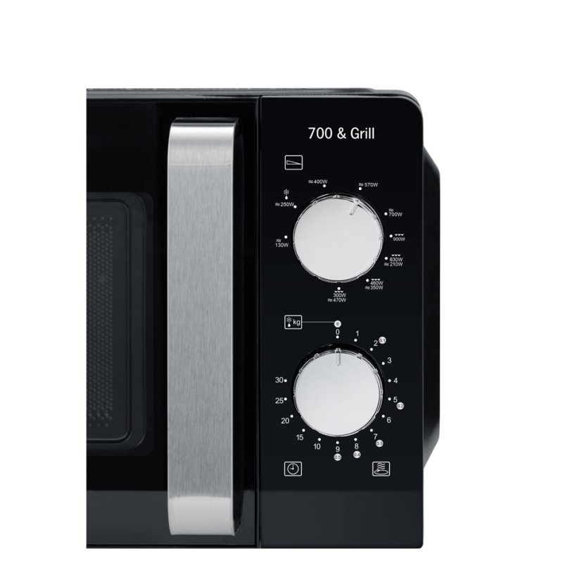 SEVERIN micro-ondes MW 7781, fonction grill, 700W, noir/argent