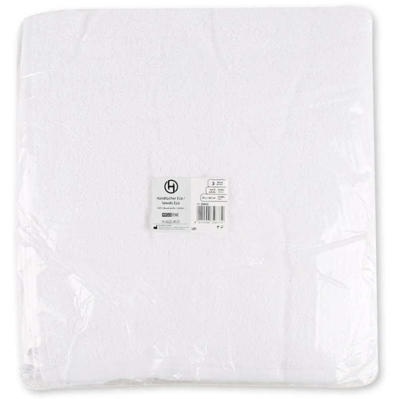 HYGOSTAR serviette Eco, coton, blanc, 700×1400 mm