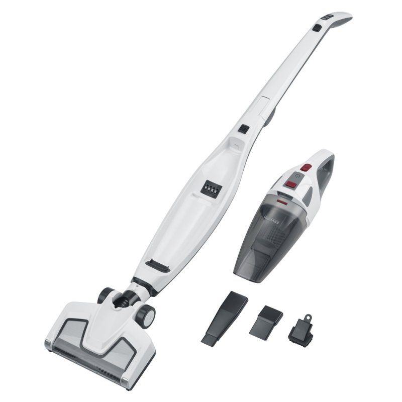 SEVERIN cordless stick vacuum HV 7173, white/black, 2-in-1, 18.5V Li-ion, 35 min runtime