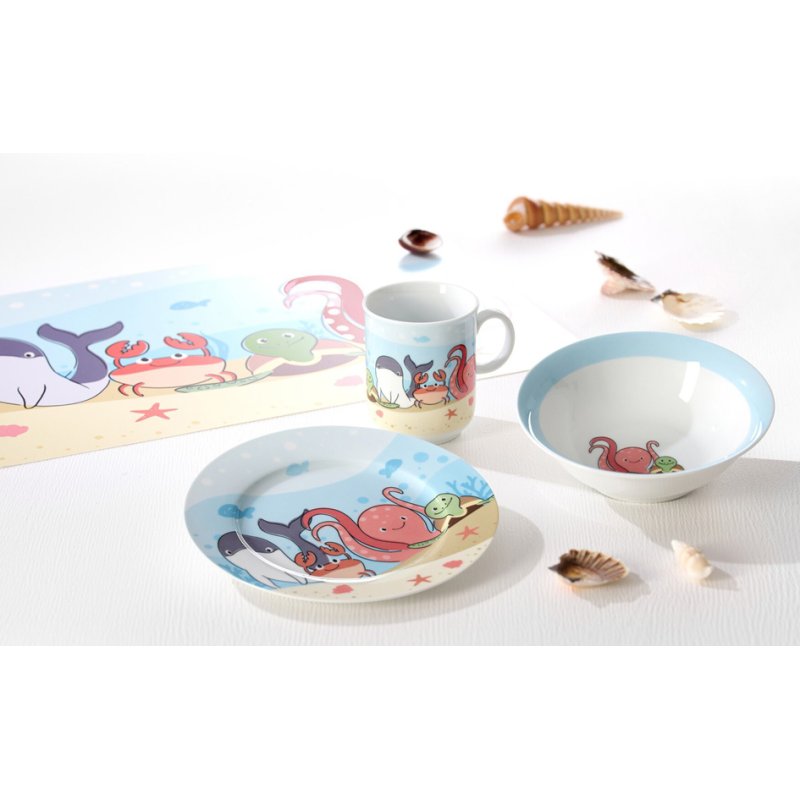 Ritzenhoff & Breker Underwater World dinnerware set, porcelain, dishwasher safe