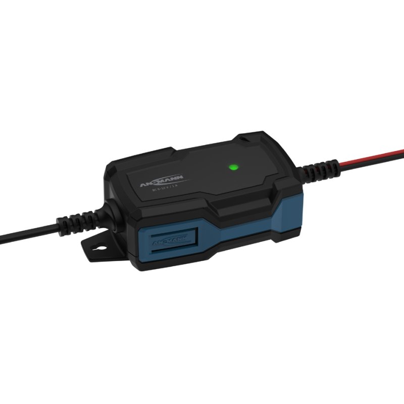 ANSMANN acculader auto 6-12V/1A, zwart/blauw, 5-stufen