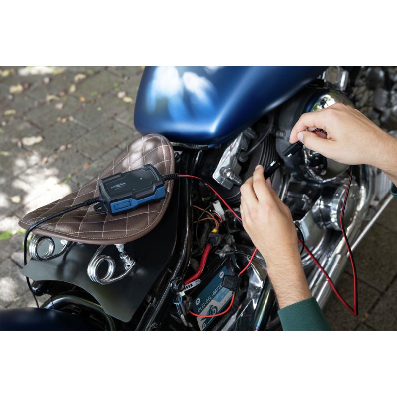 ANSMANN acculader auto 6-12V/1A, zwart/blauw, 5-stufen