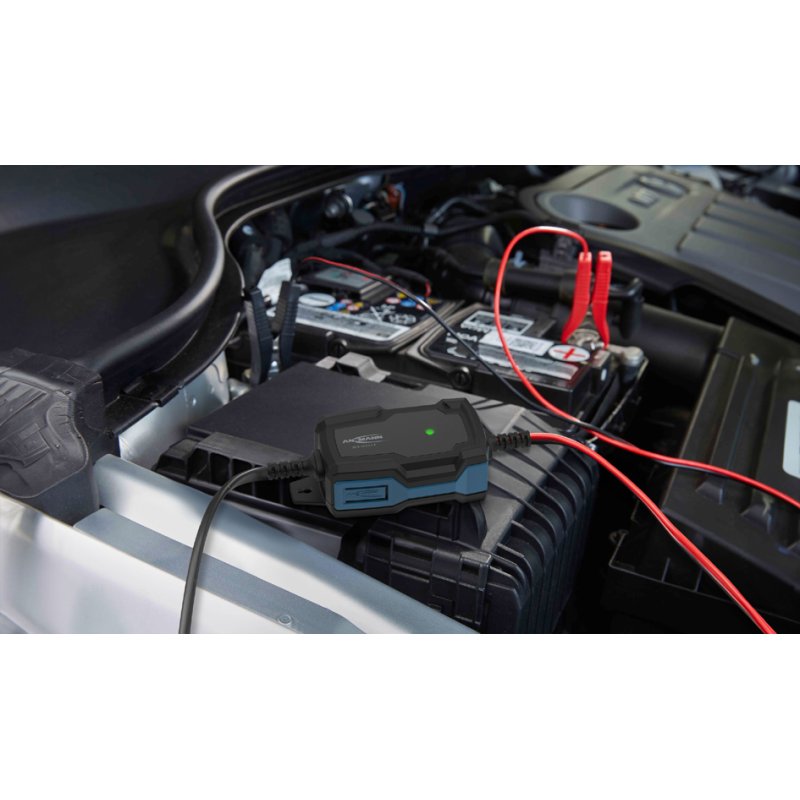 ANSMANN acculader auto 6-12V/1A, zwart/blauw, 5-stufen