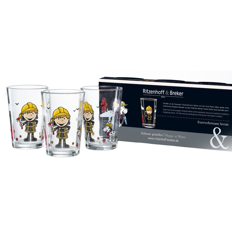Ritzenhoff & Breker verres Pompier Bernie, set de 3, verre, 205 ml