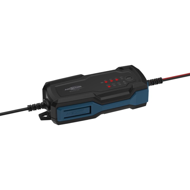 ANSMANN acculader BC 6-12V/2A, auto/motorfiets, zwart/blauw
