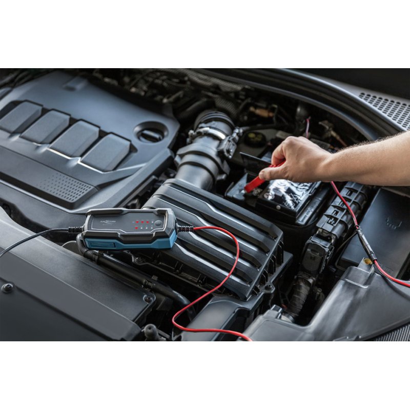 ANSMANN acculader BC 6-12V/2A, auto/motorfiets, zwart/blauw
