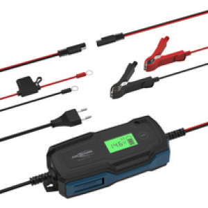 ANSMANN acculader auto 6-12V/4A, zwart/blauw, 8-stappen