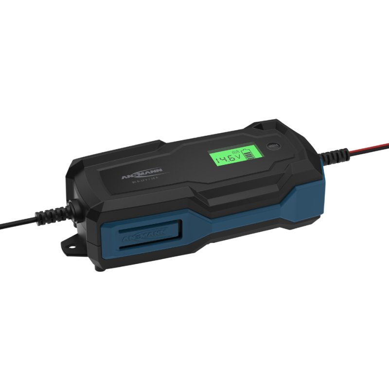 ANSMANN acculader BC auto, 6-12V/10A, zwart/blauw