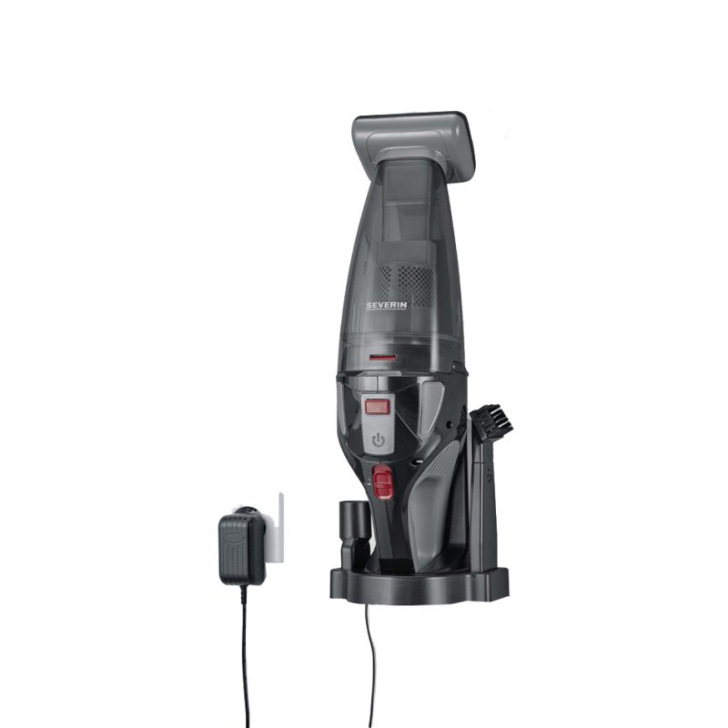 SEVERIN cordless handheld and stick vacuum cleaner HV 7147, 18.5 V Li-ion, black/red