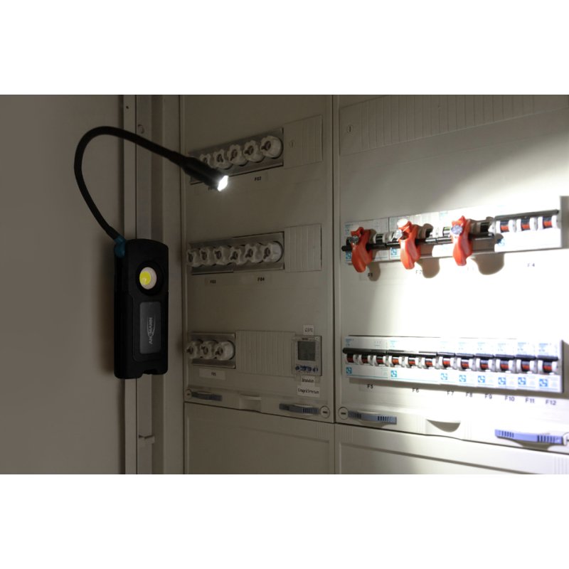 ANSMANN Lampe de travail LED WL1500R, rechargeable, bras flexible 300 mm, 1600 lumens