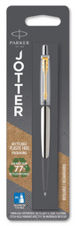 PARKER Jotter drukbalpen, roestvrij staal goudkleurig, blauwe inkt, M