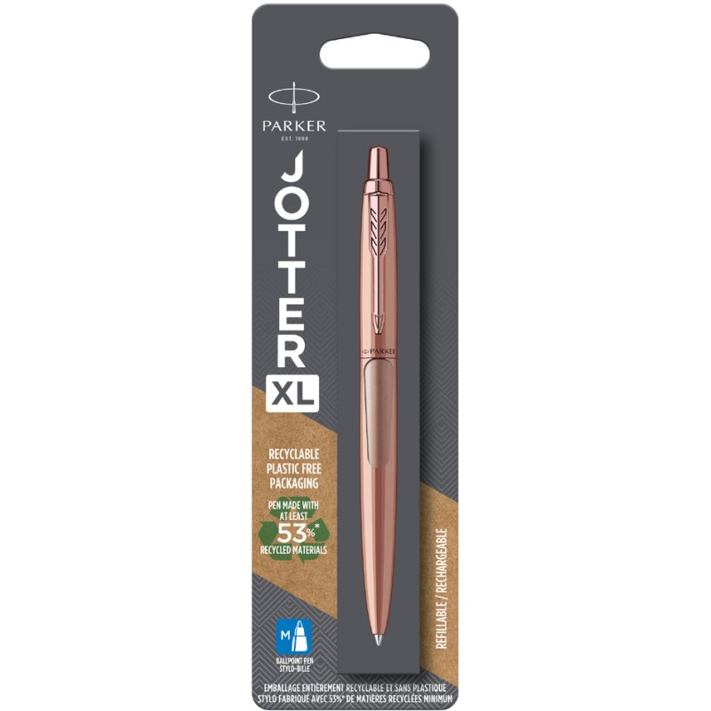 PARKER Jotter XL ballpoint pen, rose gold, blue ink