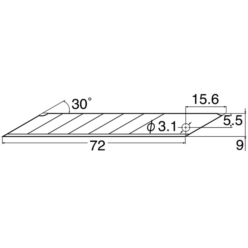 NT Cutter vervangmesjes BA-160, 9 mm, 10 stuks
