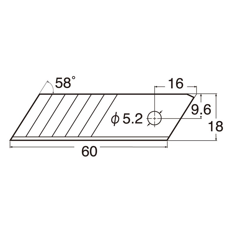 NT Cutter vervangmesjes BL-300, 18 mm messendikte, 6 stuks