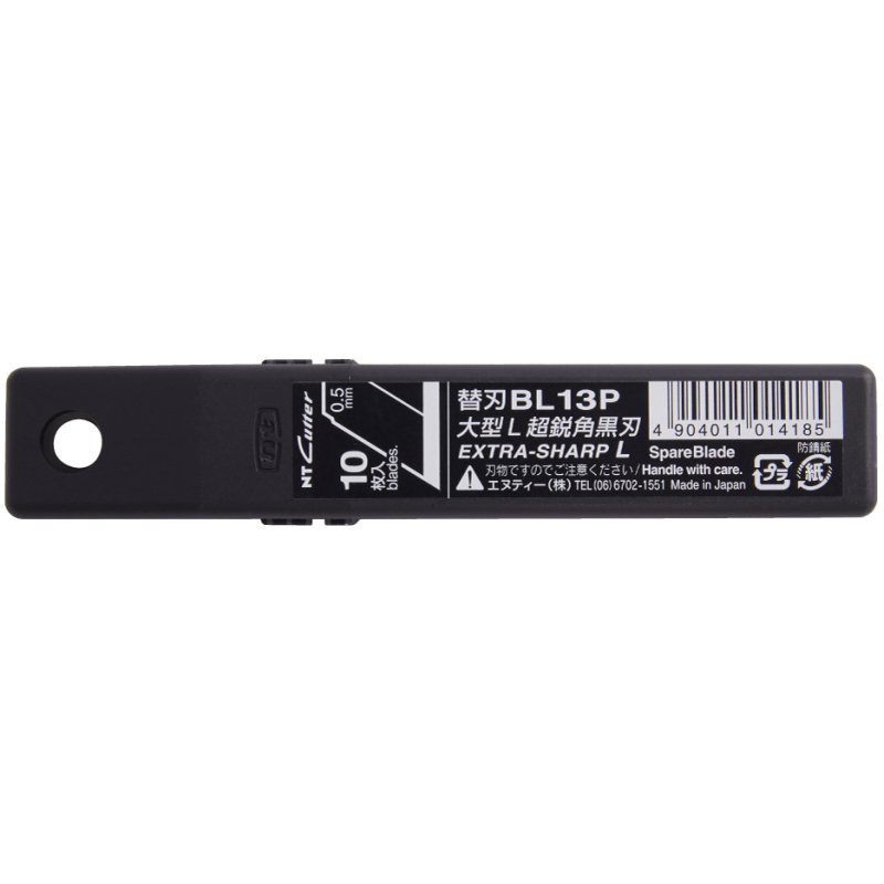 NT Cutter vervangmesjes BL13P, 18 mm, zwart, 10 stuks