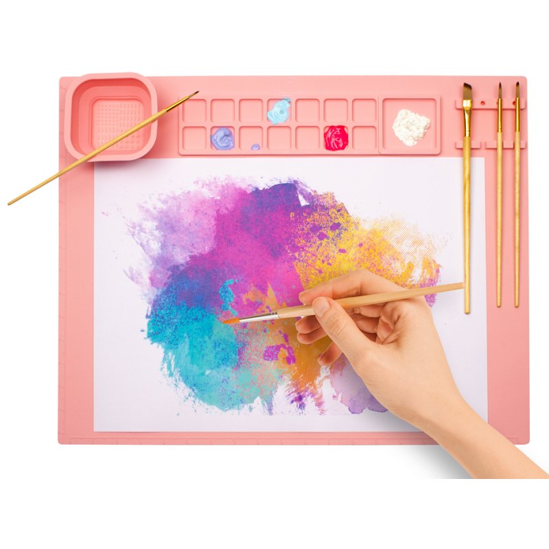 WEDO sous-main en silicone, 400 × 500 mm, rose