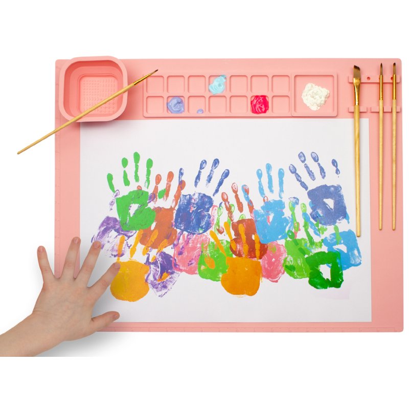WEDO sous-main en silicone, 400 × 500 mm, rose