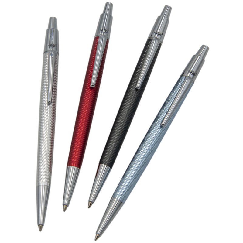 WEDO ARENZO ballpoint pen, display of 16 pieces, engraved grip, blue ink