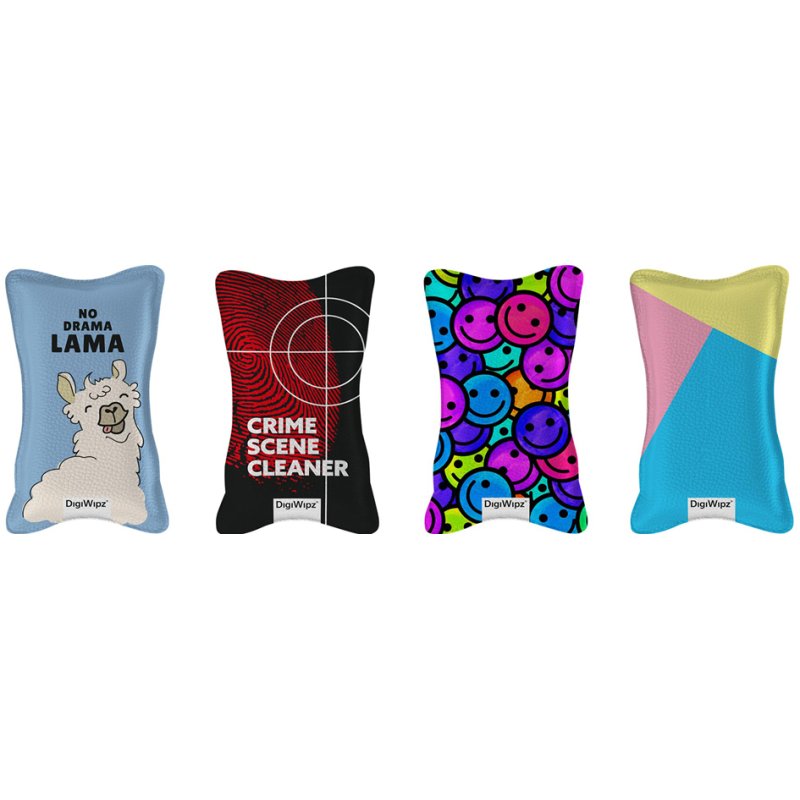 WEDO Digiwipz éponge de nettoyage écrans, microfibre, 4 designs, 14 pièces