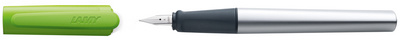 LAMY vulpen nexx black, linkshandig, mat aluminium, gegroefd gripstuk