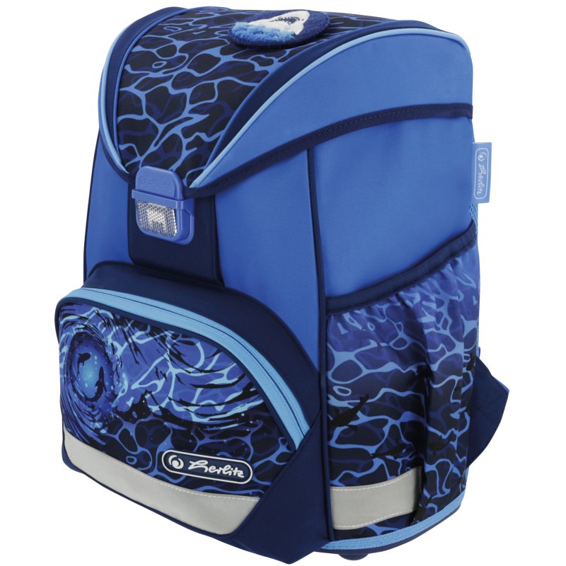herlitz school bag UltraLight Plus Blue Shark, dark blue, 15 L, incl. pencil case