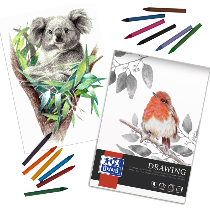 Oxford bloc à dessin Drawing, A3, 160 g/m², 40 feuilles