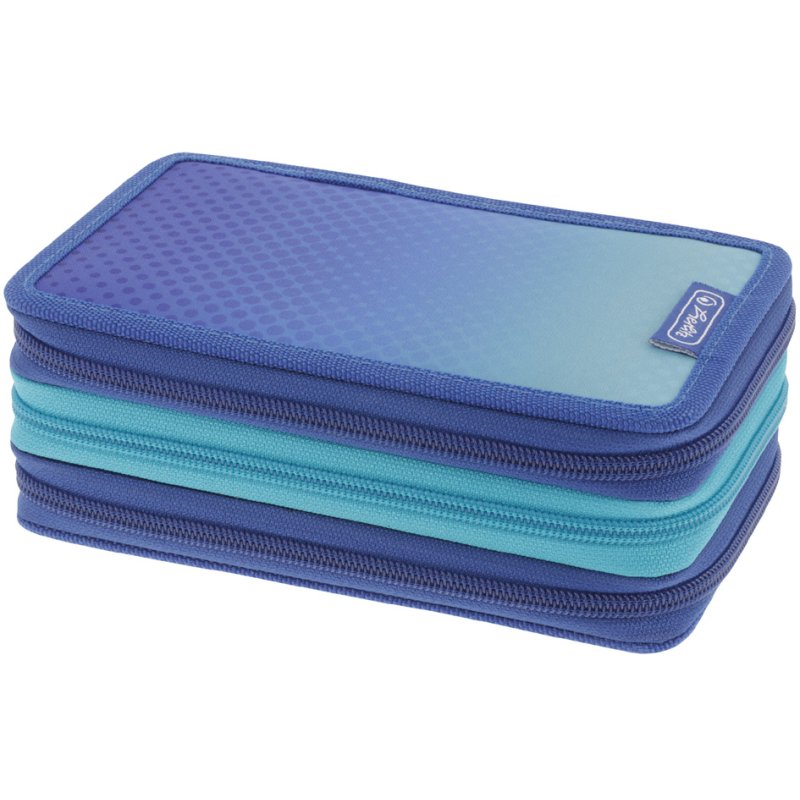 herlitz étui de lecture TriCase Dip Dye Blue, 31 pièces, bleu/turquoise