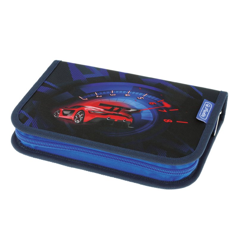 herlitz trousse d'écolier High Speed, noir/rouge, 31 pièces, polyester