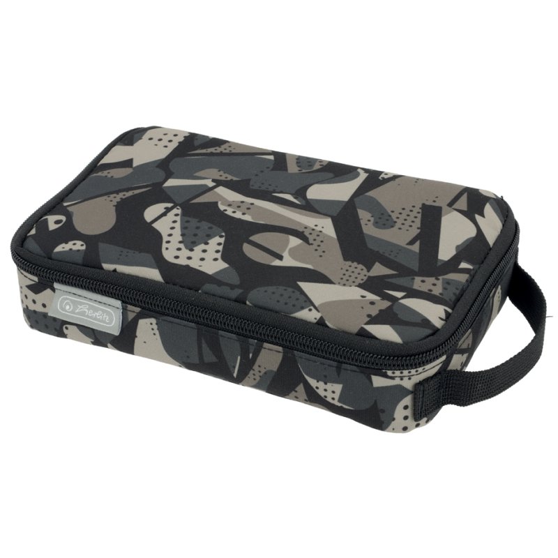 herlitz étui 2Go Camo Gris, polyester, 210×130×60 mm