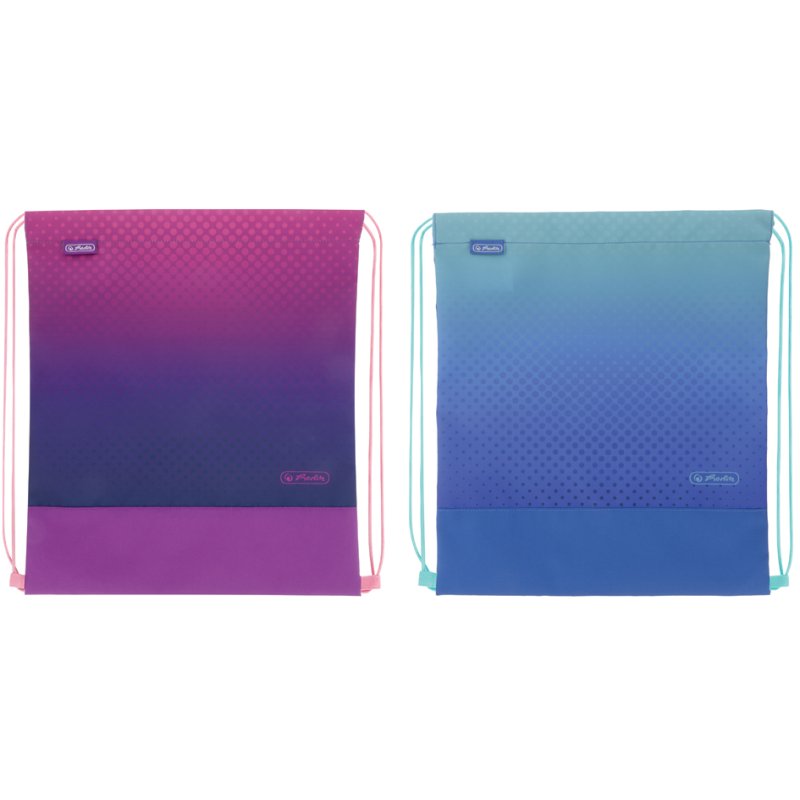 herlitz sac de sport Dip Dye Mix, 365×390 mm, couleurs mélangées, 4 pièces