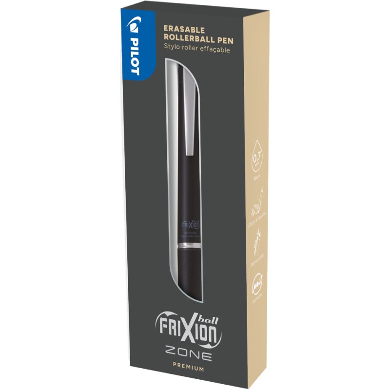 PILOT stylo à bille effaçable FRIXION BALL ZONE, rechargeable, gris, 0,35 mm