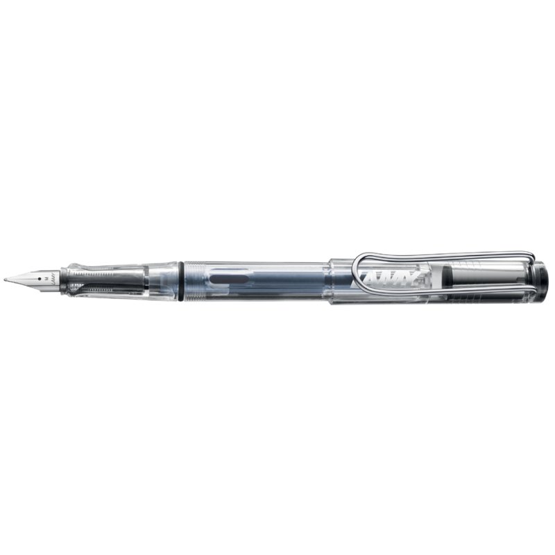 LAMY Safari Vista fountain pen, M line width, transparent ASA plastic