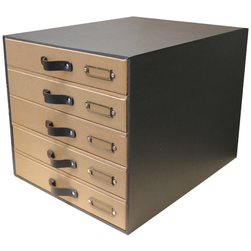 Oxford tiroir de bureau Savana A4, naturel, carton, 5 tiroirs