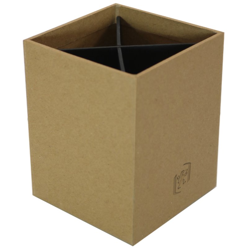 Oxford Savana pen holder, cardboard, natural, 85×85×110 mm