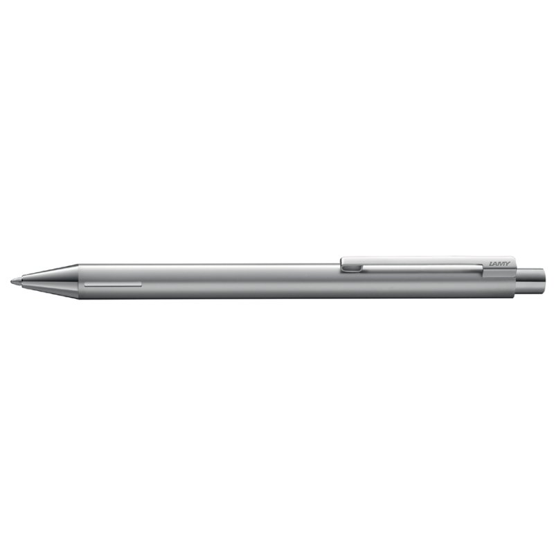 LAMY econ stylo à bille, acier inoxydable mat, cartouche noire M16