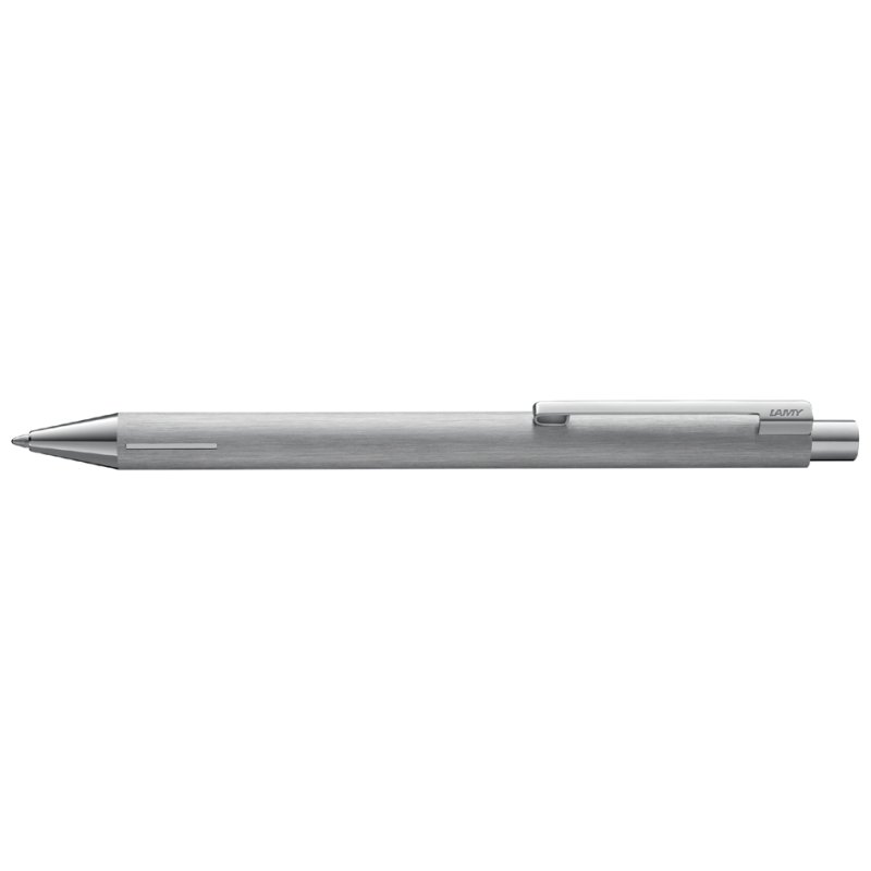 LAMY econ stylo à bille, acier inoxydable mat, cartouche noire M16