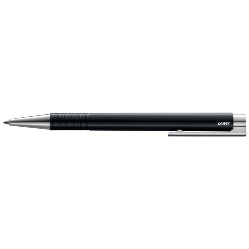 LAMY stylo à bille rétractable logo M+, blanc, recharge bleue incluse