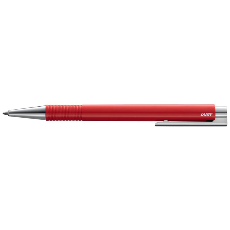 LAMY stylo à bille rétractable logo M+, blanc, recharge bleue incluse
