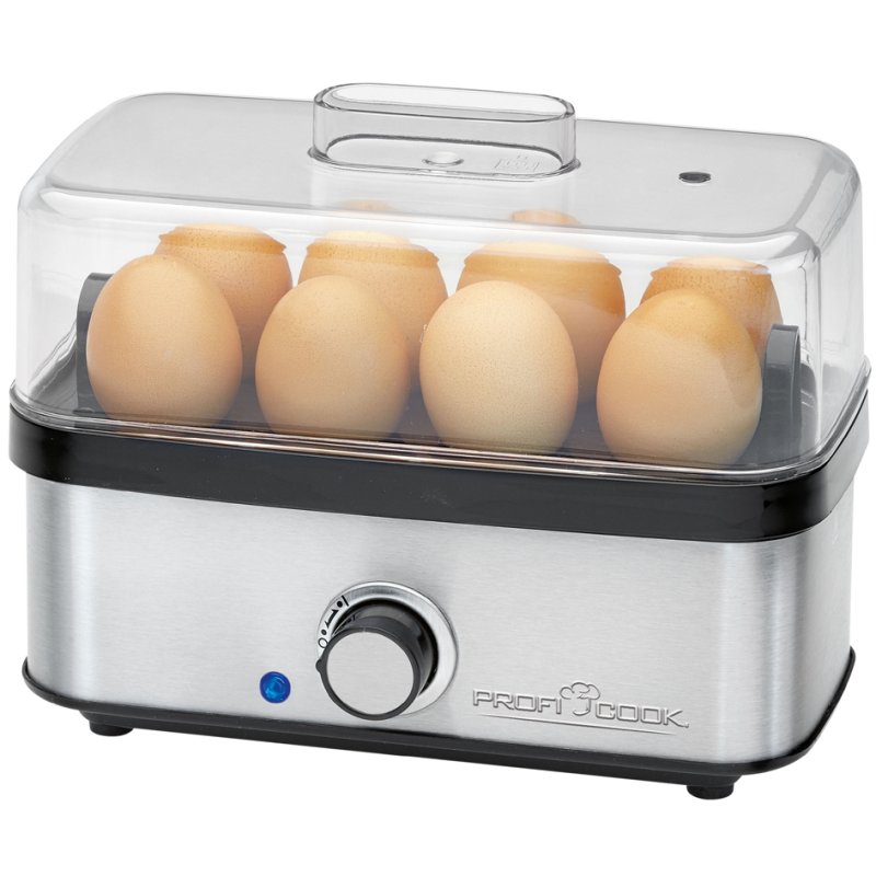 PROFI COOK egg boiler PC-EK 1275, black/silver, up to 8 eggs