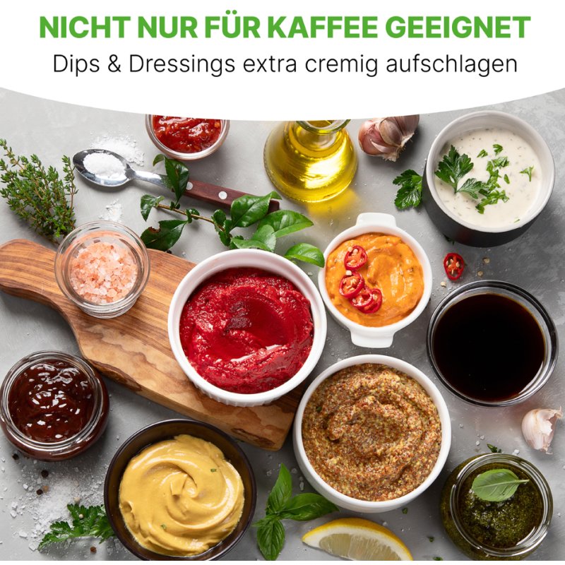 PROFI COOK melkopschuimer PC-MS 1273, zilver, 13.000 tpm, roestvrijstaal