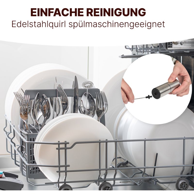 PROFI COOK melkopschuimer PC-MS 1273, zilver, 13.000 tpm, roestvrijstaal